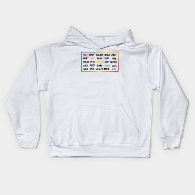 Roadtrip Ships Black and Rainbow Love Ship-Names RoadtripTV Boyband Kids Hoodie by Zaps_ISO